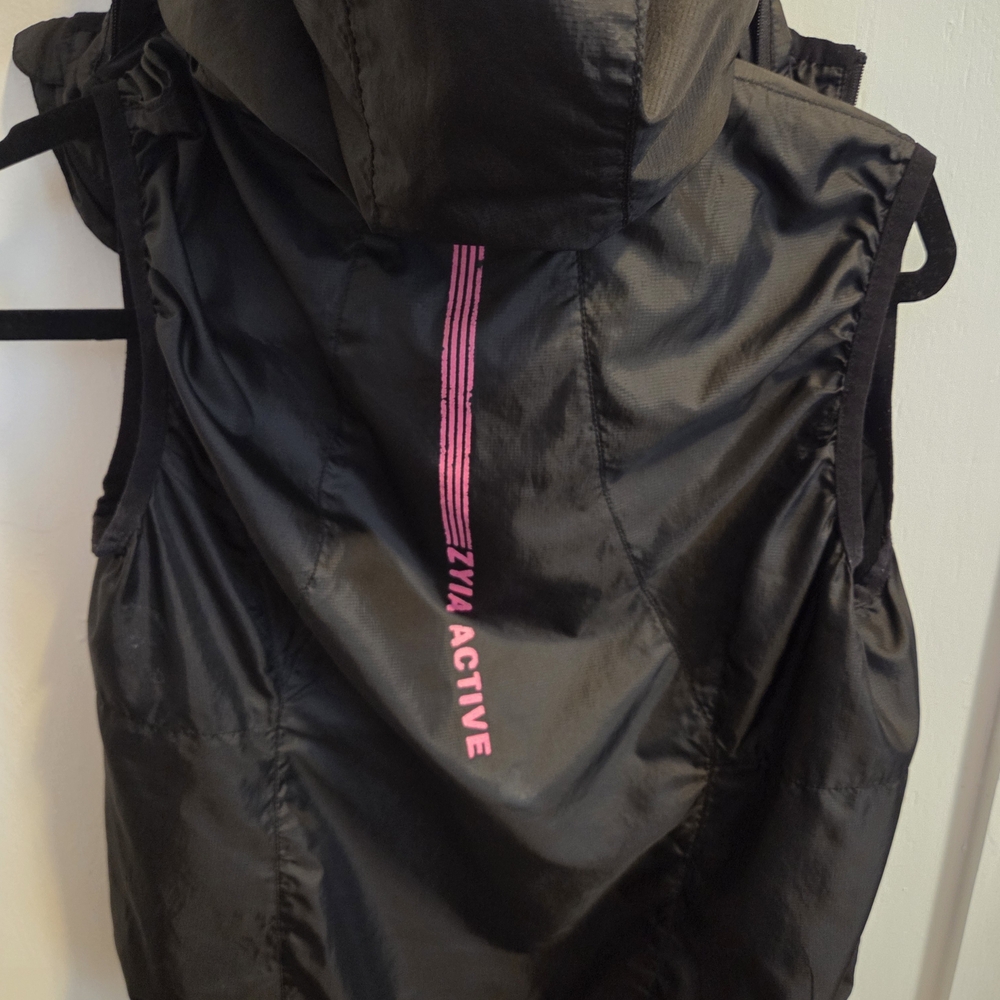 Ziva Active Black Vest with Pink Accents